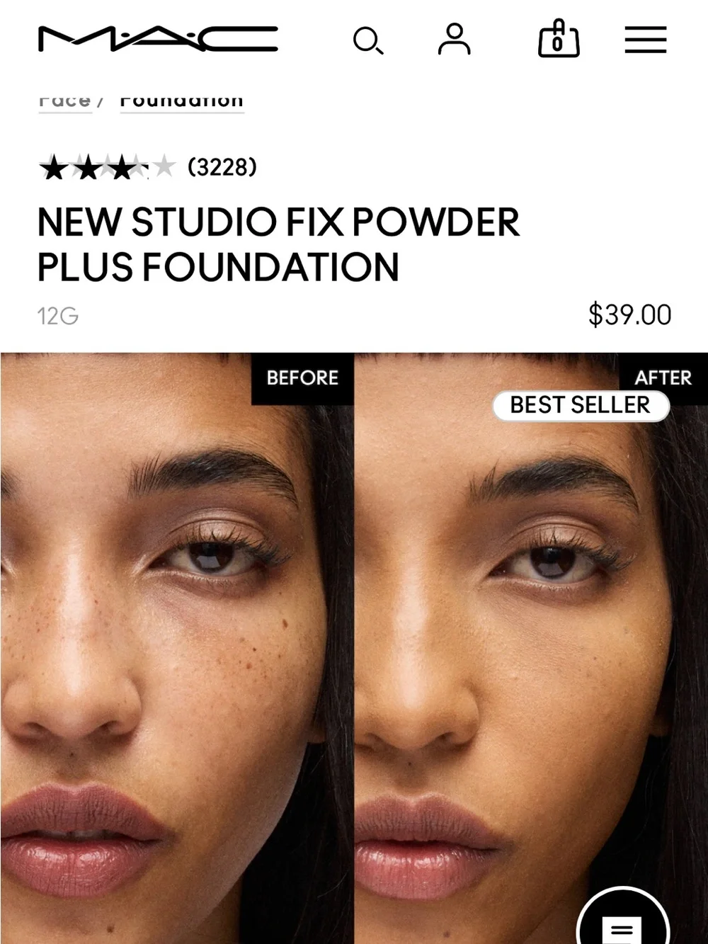 MAC Studio Fix Powder Plus Foundation C8 FULL SIZE 0.52 oz NEW/BOXED.